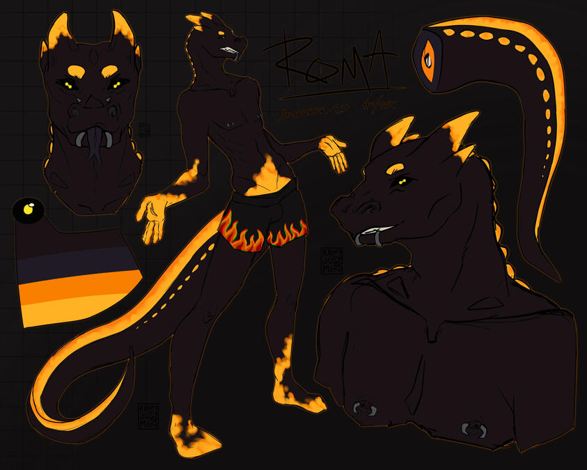 flat colored sketch - bust